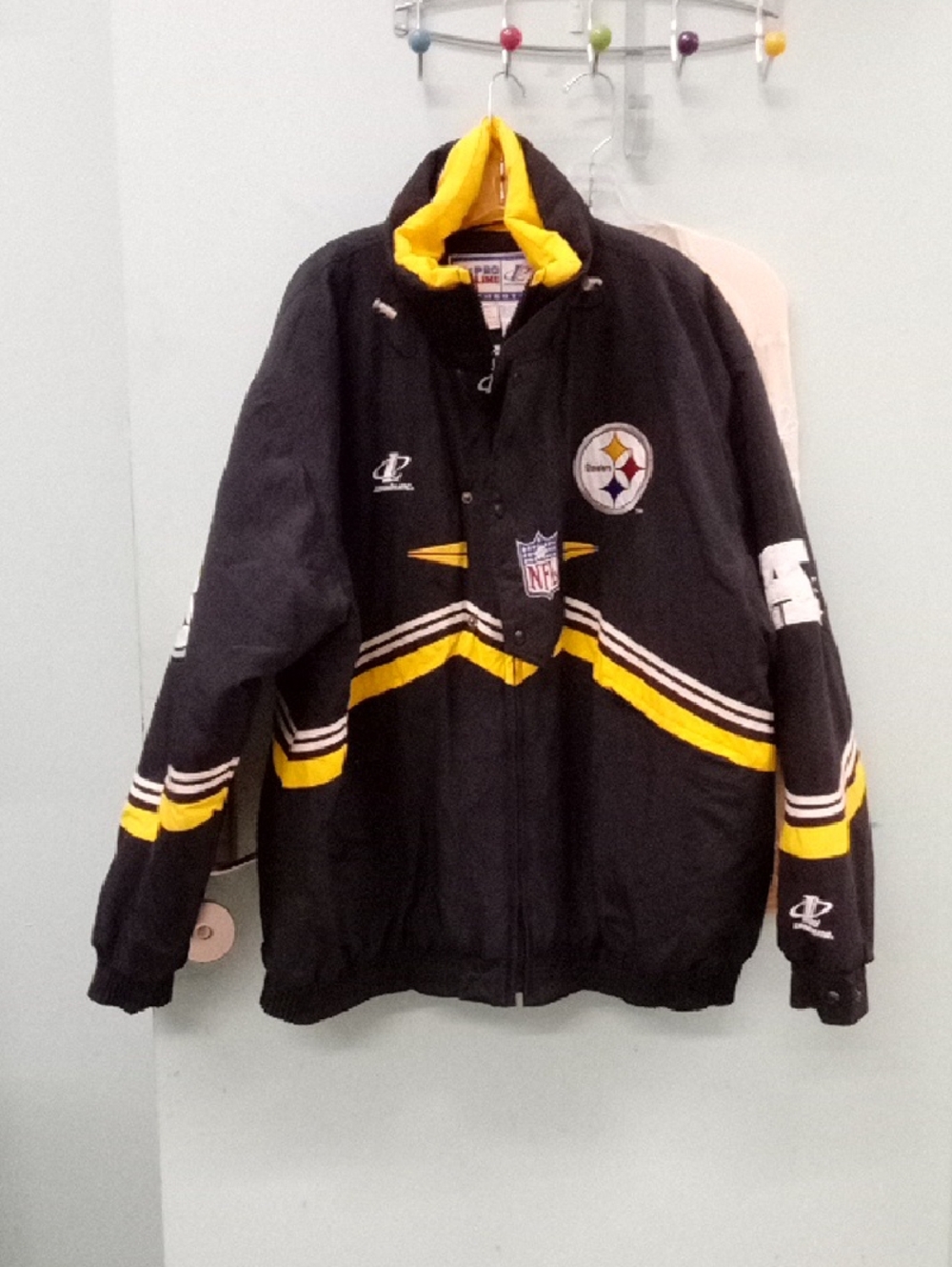 NFL Pro Line Authentic Black Jacket with Yellow Lining